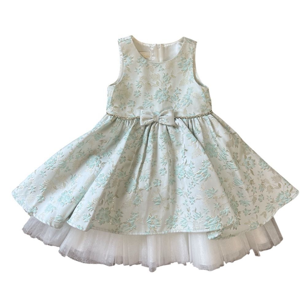 American Princess formal tutu dress mint silver birthday dress size 6